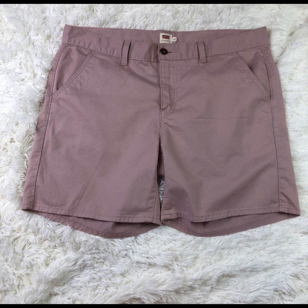 Levis Mens Flat Front Shorts Size 33 Pink K13P